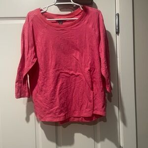 Eddie Bauer Women's 3/4 Sleeve Pink Tee